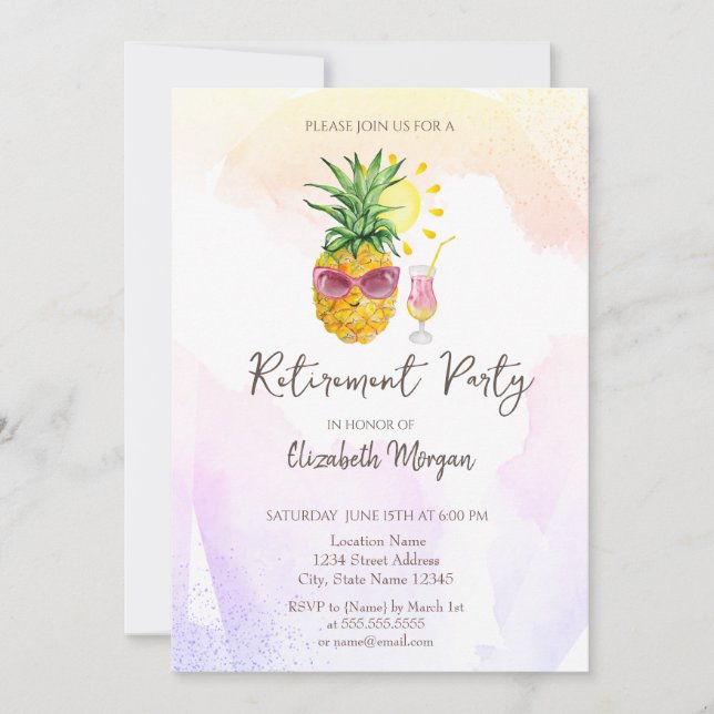 Einladung zur Ruhestätte bei Ananas (Vorderseite)
