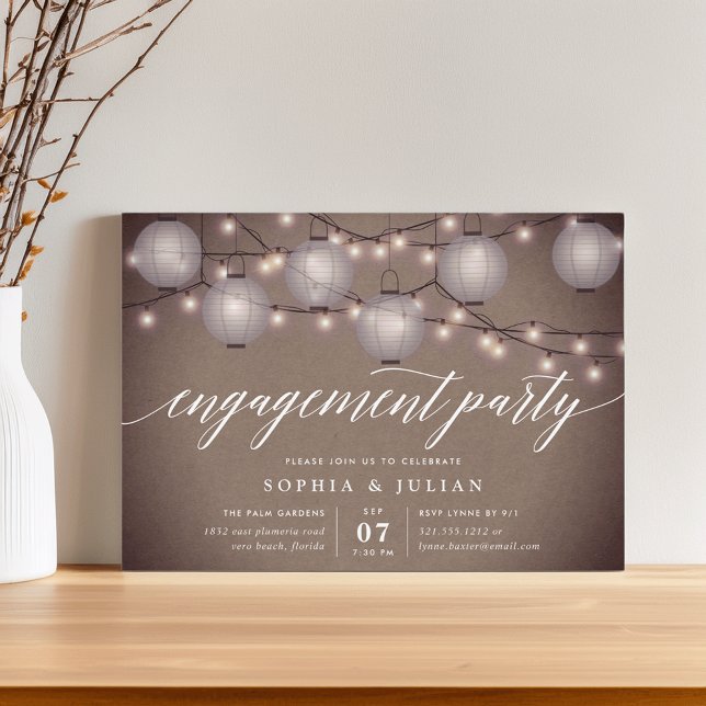 Einladung zur Rustikalen Lanterns-Engagement (Von Creator hochgeladen)