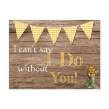 Einladung zur Rustikalen Sonnenblume und Gingham-B