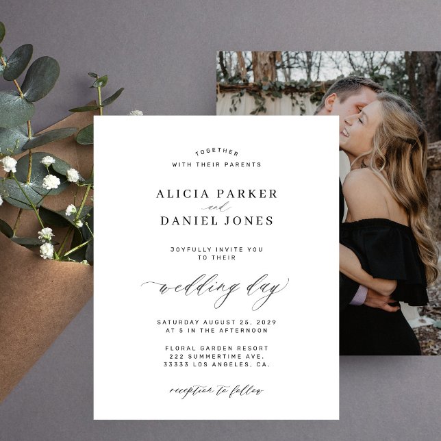 Einladung zur Schwarz-Weiß-Foto-Hochzeit (Von Creator hochgeladen)