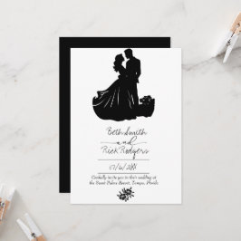 Einladung zur Schwarz-Weiß-Hochzeit