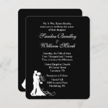 Einladung zur Schwarz-weißen Hochzeit