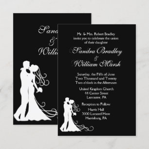 Einladung zur Schwarz-weißen Hochzeit