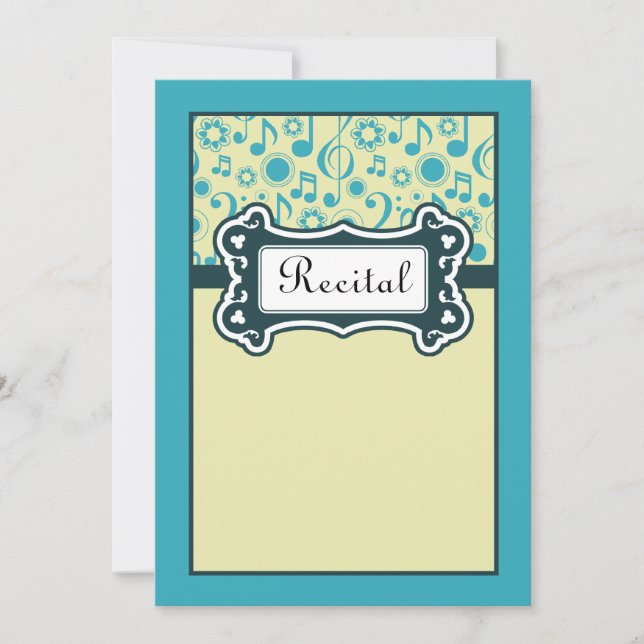 Einladung zur Senior Music Erwägungsgrund (Vorderseite)