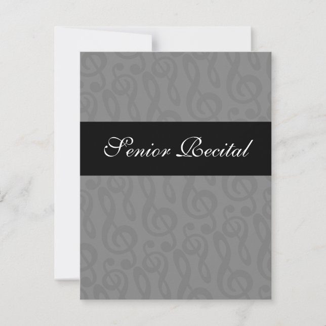 Einladung zur Senior Music Erwägungsgrund (Vorderseite)