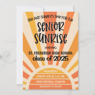 Einladung zur Senior Sunrise High School Senior-Wo