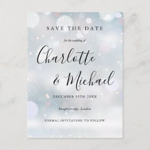 Einladung zur Signature Winter Frost Save the Date Postkarte