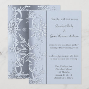 Einladung zur Silver Snowflake Hochzeit