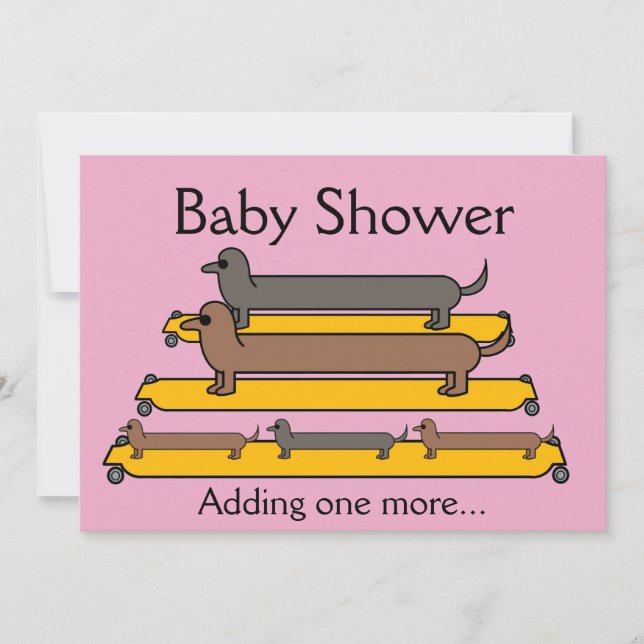 Einladung zur Skateboard-Dackel (Vorderseite)