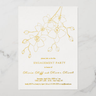 Einladung zur "Soft Blue Orchid Engagement Party"