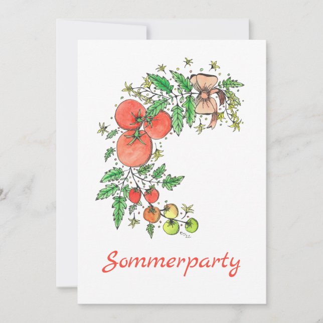 Einladung zur Sommerparty (Vorderseite)