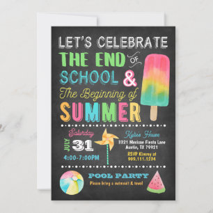 Einladung zur Sommerparty am Ende der Schule