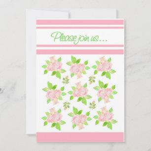 Einladung zur Sommerparty mit altrosa Rosen