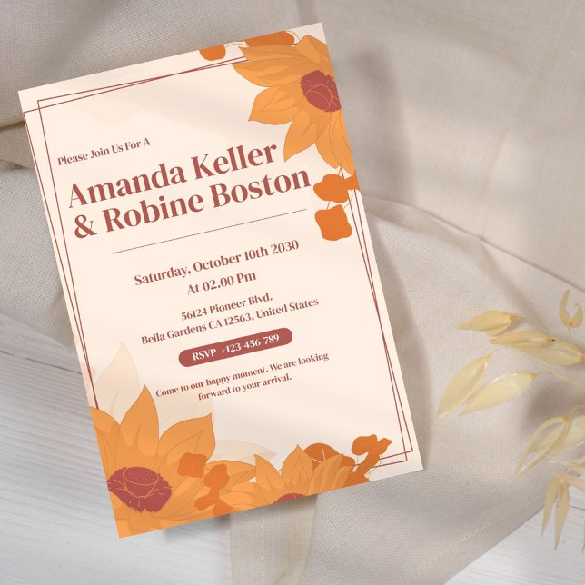 Einladung zur Sonnenblumenhochzeit (Von Creator hochgeladen)