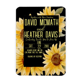 Einladung zur Sonnenblumenhochzeit Magnet