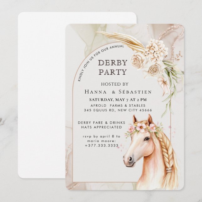 Einladung zur Southern Style Derby-Party (Vorne/Hinten)