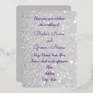 Einladung zur "Sparkling Star" Foil Wedding
