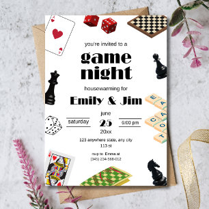 Einladung zur Spiel Nacht Party, Einweihungsparty 