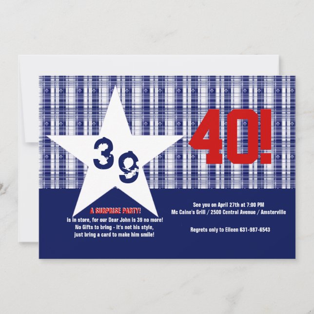 Einladung zur Star Birthday Party (Vorderseite)