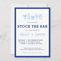Einladung zur Stock The Bar Couple's Shower