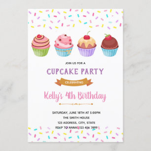 Einladung zur Streusel-Cupcakes-Party