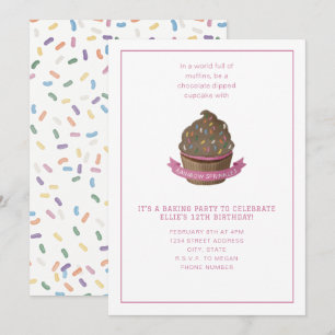 Einladung zur Streusel- und Cupcake-Backparty