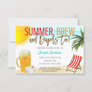 Einladung zur Summer Beer Baby Dusche
