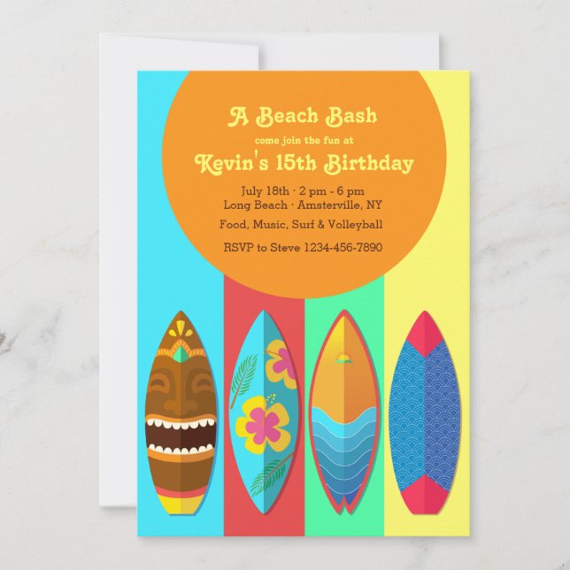 Einladung zur Surfboard-Sammlung (Vorderseite)