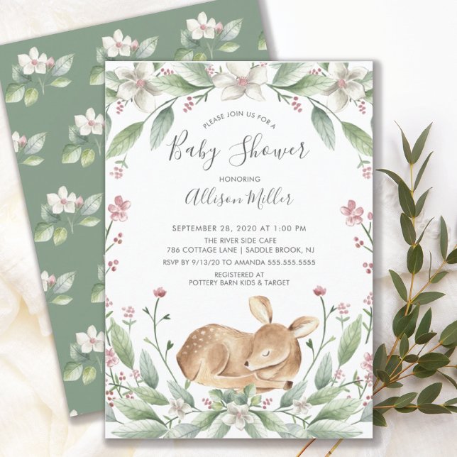 Einladung zur Sweet Deer Neutral Baby Shower (Von Creator hochgeladen)