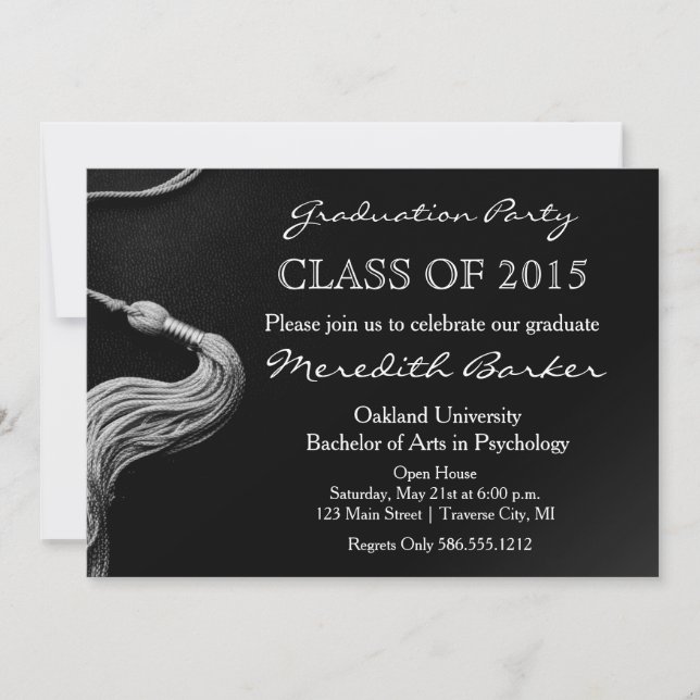 Einladung zur Tassel Graduation Party Class 2015 (Vorderseite)