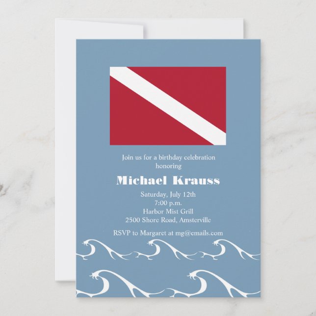 Einladung zur Tauchflagge (Vorderseite)