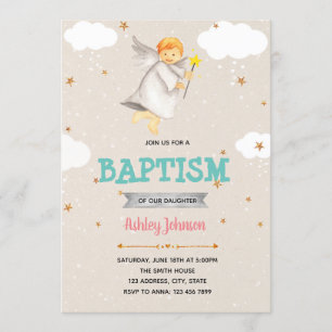 Einladung zur Taufe des niedlichen Engels