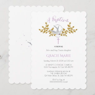 Einladung zur Taufen von Tauben und Kreuztaufen {G