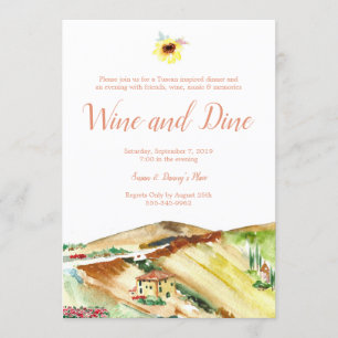 Einladung zur Toskana-Wein-und-Dinner-Party