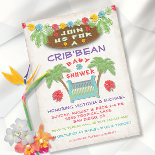 Einladung zur Tropical Baby Shower