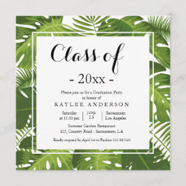 Einladung zur Tropical elegante Graduation Party