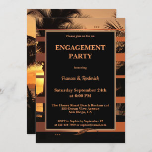 Einladung zur "Tropical Sunset Beach Engagement Pa