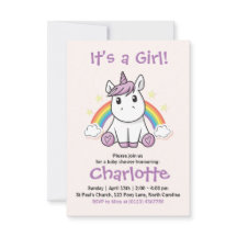 Einladung zur Unicorn Babydusche