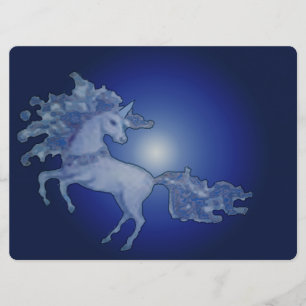 Einladung zur Unicorn Blank Card Mitternacht