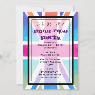 Einladung zur Union Jack Flagge Punk Rock Party