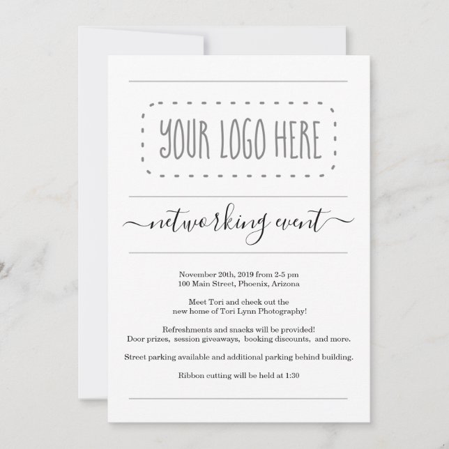 Einladung zur Veranstaltung von Geschäftspartnersc (Vorderseite)