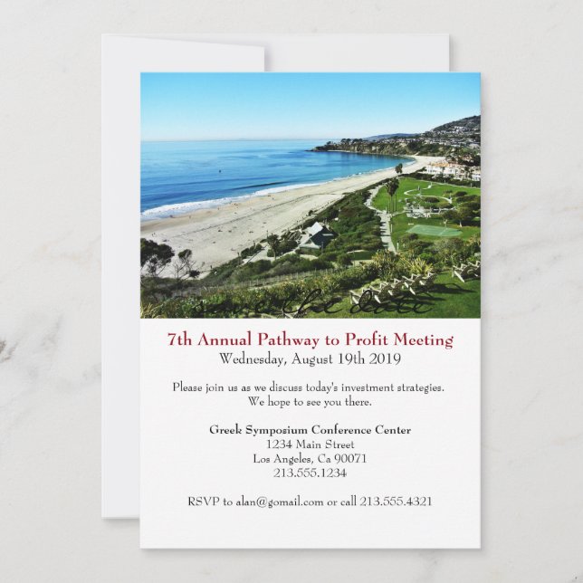 Einladung zur Veranstaltung von Geschäftstagungen (Vorderseite)