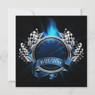 Einladung zur Veranstaltung von Rennwagen