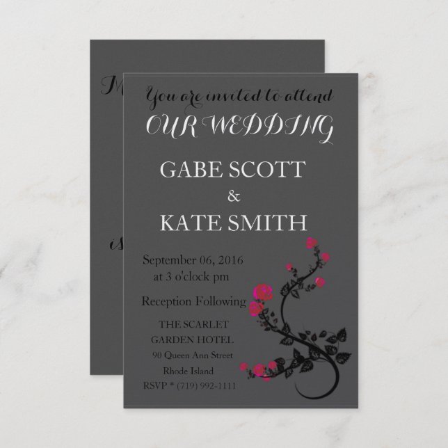 Einladung zur Verse-WEDING-INVITATION (Vorne/Hinten)