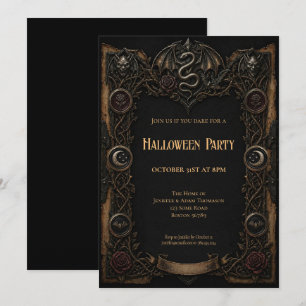 Einladung zur Vintage-Halloween-Party