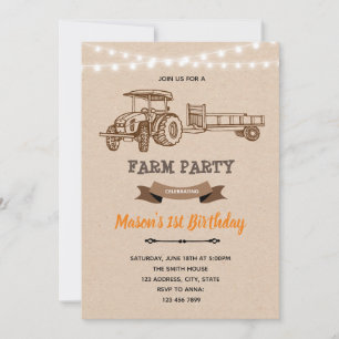 Einladung zur Vintage-Traktor-Farm-Hofparty