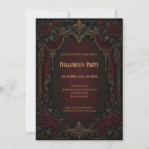 Einladung zur Vintage-Vampir-Halloween-Party