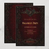 Einladung zur Vintage-Vampir-Halloween-Party