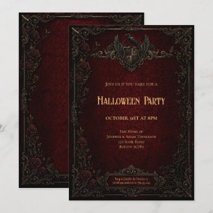 Einladung zur Vintage-Vampir-Halloween-Party