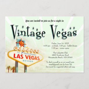 Einladung zur Vintage-Vegas-Party